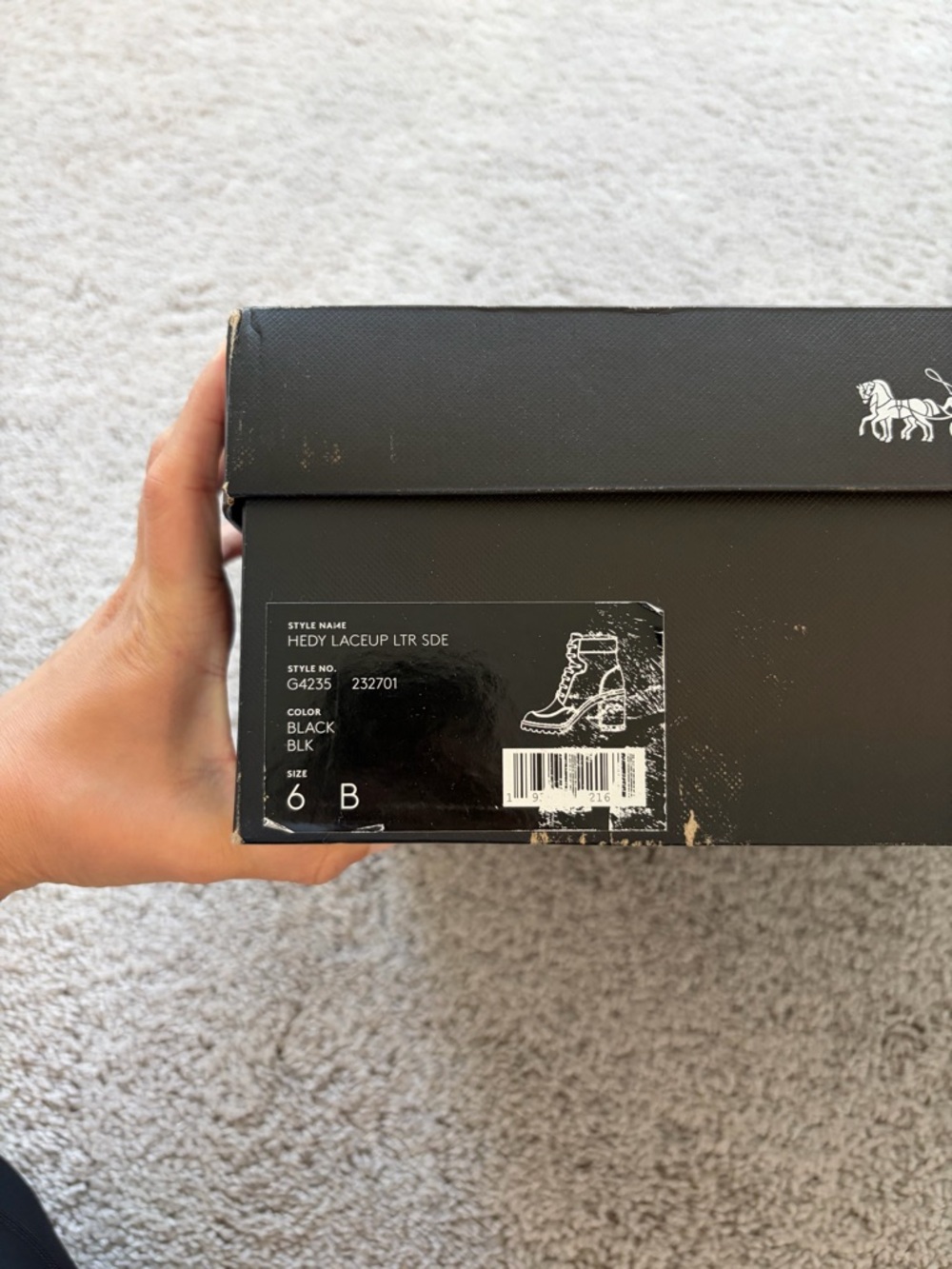 Coach Hedy Lace-Up Booties Black Leather Suede - Picture 10 of 13